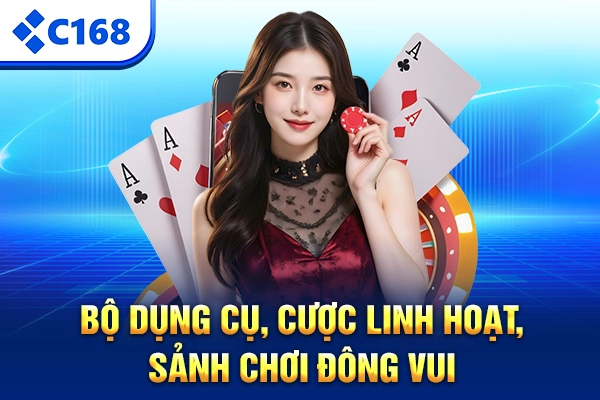 Bộ dụng cụ, cược linh hoạt, sảnh chơi đông vui